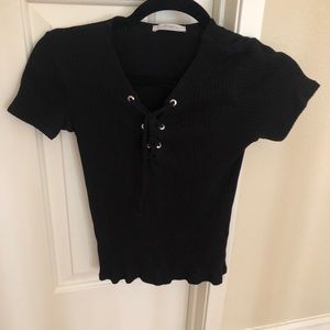 Zara Lace Up Top